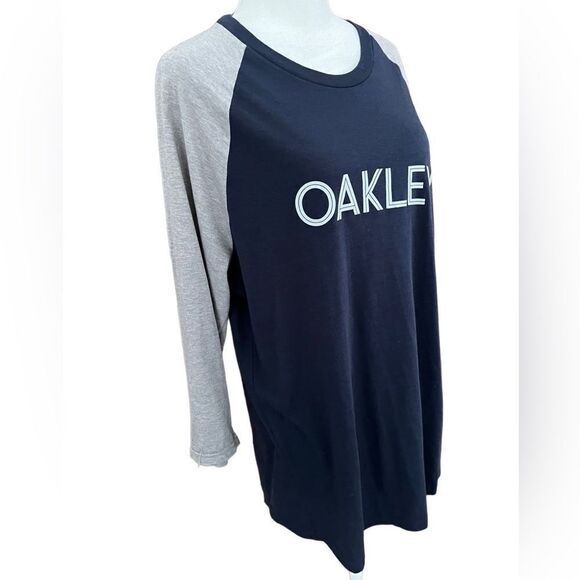 Oakley Men's Logo Regular Fit 3/4 Raglan T-Shirt, ringer style, size L - Picture 5 of 6